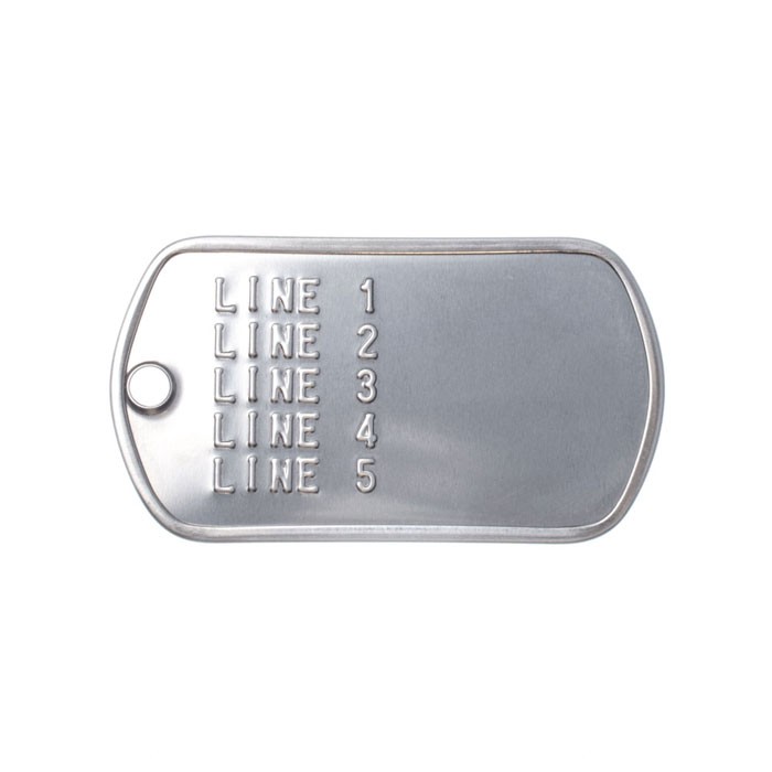 Stainless Steel Military Dog Tag