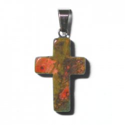 Camo Stone Cross Pendant