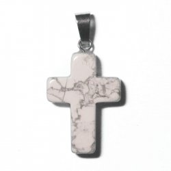Marbled Stone Cross Pendant