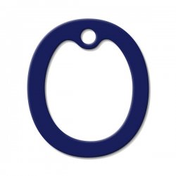 Navy Blue Latex Dog Tag Silencer