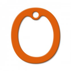 Orange Latex Dog Tag Silencer