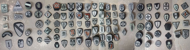 Assorted US Army Subdued Unit Patches