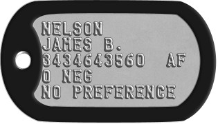 US Air Force Dog Tags - Regulation Format Replacements