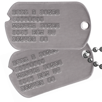 Army dog tags