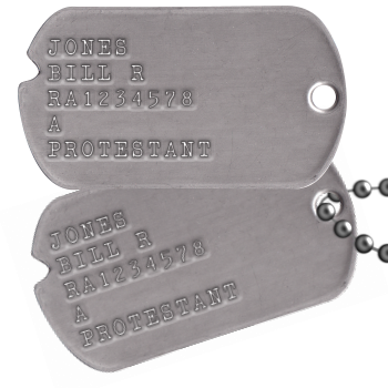 Genuine Military Dog Tags 1964 - Present