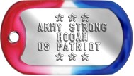 Army Strong Hooah Army Motto Dog Tags - ☆ ☆ ☆ ARMY STRONG HOOAH US PATRIOT ☆ ☆ ☆   