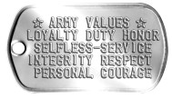 Army Values Army Motto Dog Tags - ☆ ARMY VALUES ☆ LOYALTY DUTY HONOR SELFLESS-SERVICE INTEGRITY RESPECT PERSONAL COURAGE   