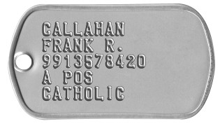 Army dog tags regulation outlet