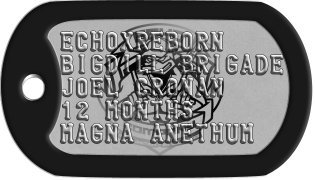 Big Dill Brigade Dog Tags ECHOXREBORN BIGDILL BRIGADE  JOEL CRONAN 12 MONTHS MAGNA ANETHUM