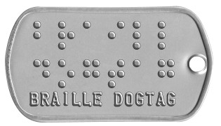 Braille Statement Dog Tags ⠃⠗⠁⠊⠇⠇ ⠙⠕⠛⠞⠁⠛ BRAILLE DOGTAG  