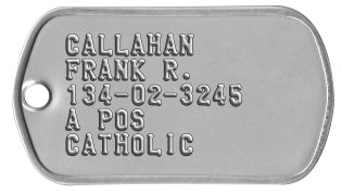 Army Dog Tags - Regulation Format Replacements