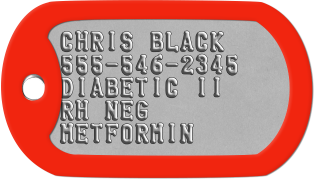 medical id tags dog tag information format