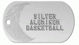 Basketball Silver Dog Tag