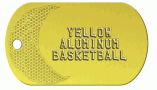 Basketball Yellow Dog Tag