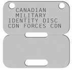 Canadian Forces Identity Disc Dogtag