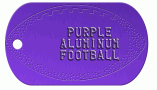 Football Purple Dog Tag