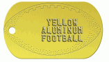 Football Yellow Dog Tag