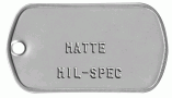 Mil-spec Stainless Steel Matte Dogtag