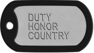 Duty, Honor, Country - Large Font Army Motto Dog Tags - DUTY HONOR COUNTRY     