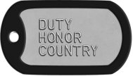 Duty, Honor, Country Army Motto Dog Tags - DUTY HONOR COUNTRY     