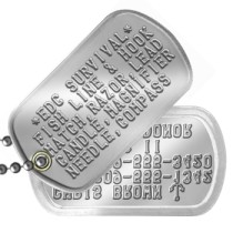 EDC Micro-Survival Kit Dogtag Pillbox - *EDC SURVIVAL* FISH LINE & HOOK MATCH,RAZOR,LEAD CANDLE,MAGNIFIER NEEDLE,COMPASS   