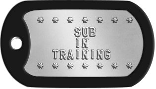 Fetish & Kink Dog Tags  * * * * * * *       SUB       IN    TRAINING  * * * * * * *