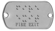 'Fire Exit' Braille Sign Braille Sign - ⠋⠊⠗⠑ ⠑⠭⠊⠞ FIRE EXIT     