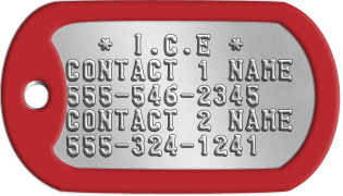 medical id tags dog tag information format