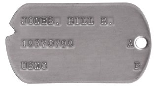 USMC Dog Tags 1950 1953 Korean War Regulation Format Replacements