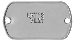 'Lets Play' Dogtag Choker -  LET'S PLAY     