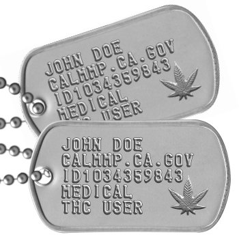 weed dog tag