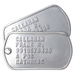 Buy Personalized Gold Military Dog Tag Kit at Army Surplus World