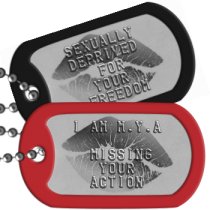 Missing Your Action Sweetheart Dog Tags - I AM M.Y.A  MISSING YOUR ACTION   