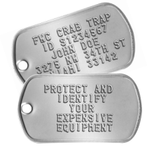 Customized Military Dog Tags - Real Stainless Steel and 100