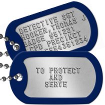 Police Dog Tags Law Enforcement Dog Tags -  TO PROTECT AND SERVE    