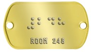 'Room Number' Braille Sign Braille Sign - ⠼⠃⠙⠓  ROOM 248     