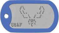 USAF Logo (ASCII) Air Force Motto Dog Tags - /\     /\ \\.   .// \_\ /_/ /★\ USAF  'V'   