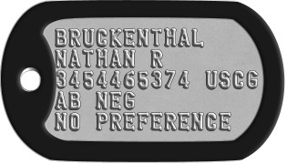 Coast Guard Dog Tags - Regulation Format Replacements