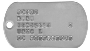 US Air Force Dog Tags - Regulation Format Replacements