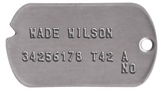 Wade Wilson Classic Dog Tag Set   WADE WILSON  34256178 T42 A              NO