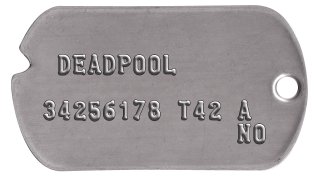 Wade Wilson Classic Dog Tag Set   DEADPOOL  34256178 T42 A              NO