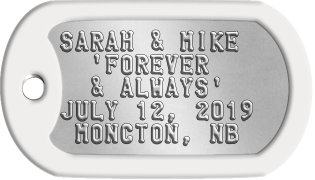 Wedding Dog Tags Wedding Guest Favor Sarah Mike Forever Always July 12 2019 Moncton
