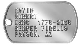 Rim County Marine Corps Ball Dogtag